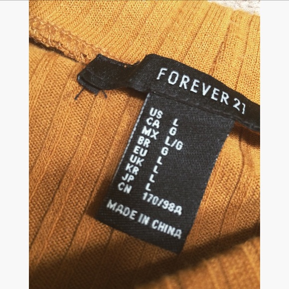 Mustard yellow cropped sweater - Picture 2 of 4